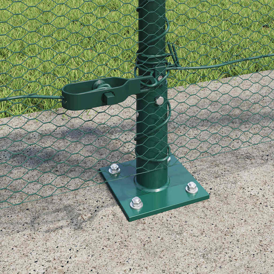 Afrasteringspaal Groen 25 x 0,8 m (13 mm gaas) Staal en PVC