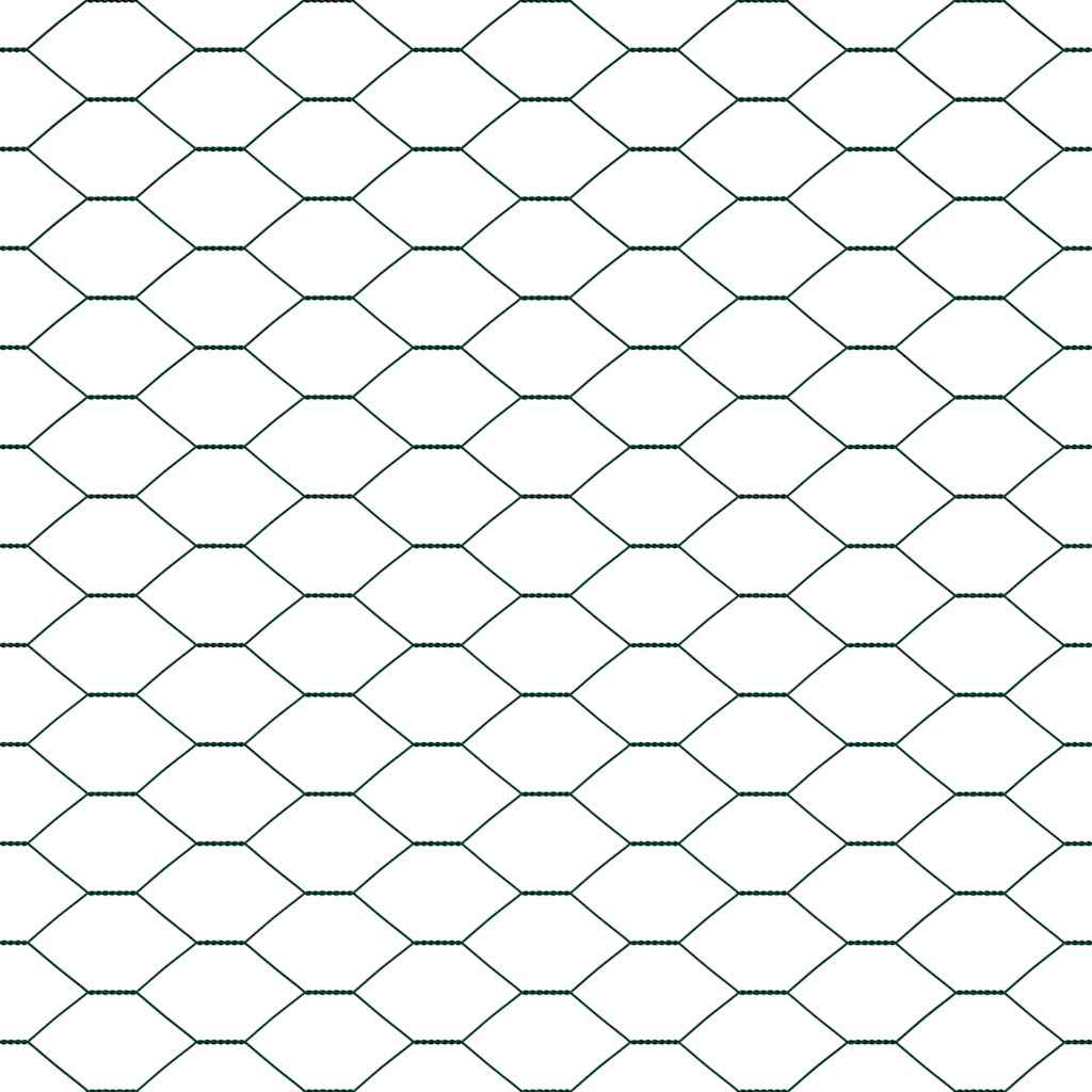 Afrasteringspaal Groen 25 x 0,8 m (25 mm gaas) Staal en PVC