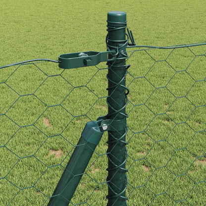 Afrasteringspaal Groen 25 x 0,8 m (50 mm gaas) Staal en PVC