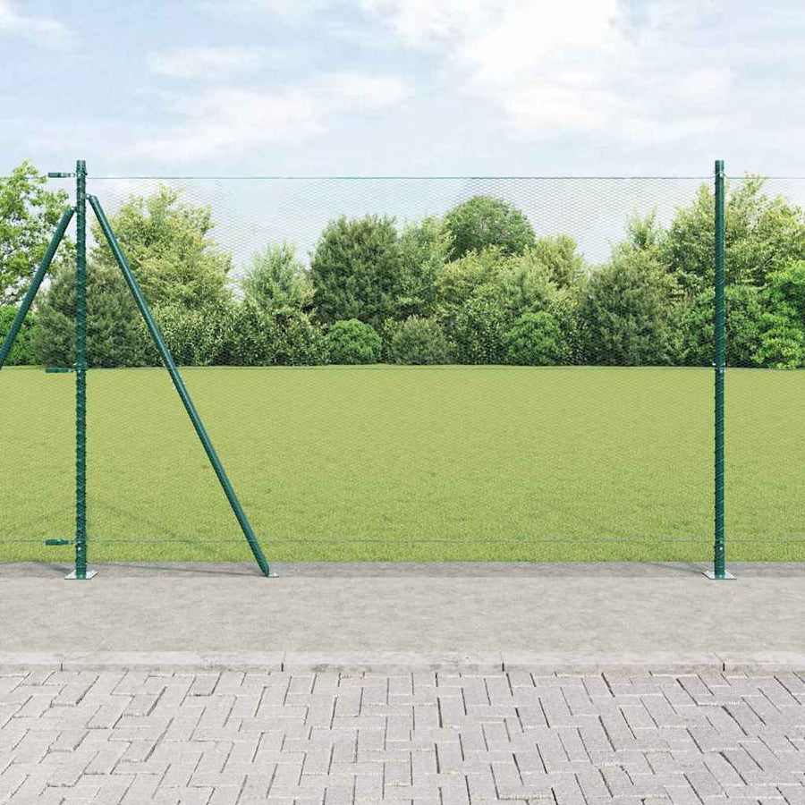 Afrasteringspaal Groen 25 x 1,4 m (13 mm gaas) Staal en PVC