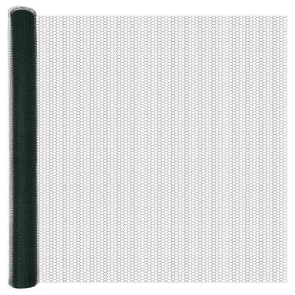 Afrasteringspaal Groen 25 x 1,4 m (25 mm gaas) Staal en PVC
