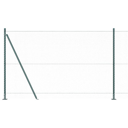 Afrasteringspaal Groen 25 x 1,6 m (25 mm gaas) Staal en PVC