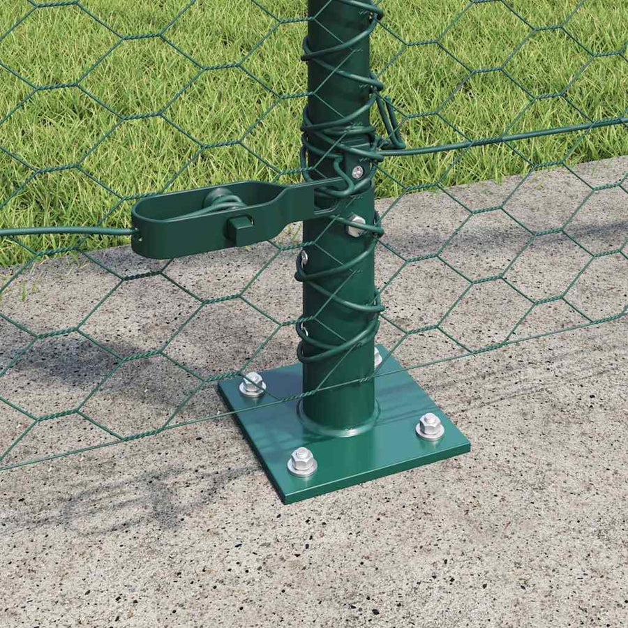 Afrasteringspaal Groen 25 x 1,6 m (36 mm gaas) Staal en PVC