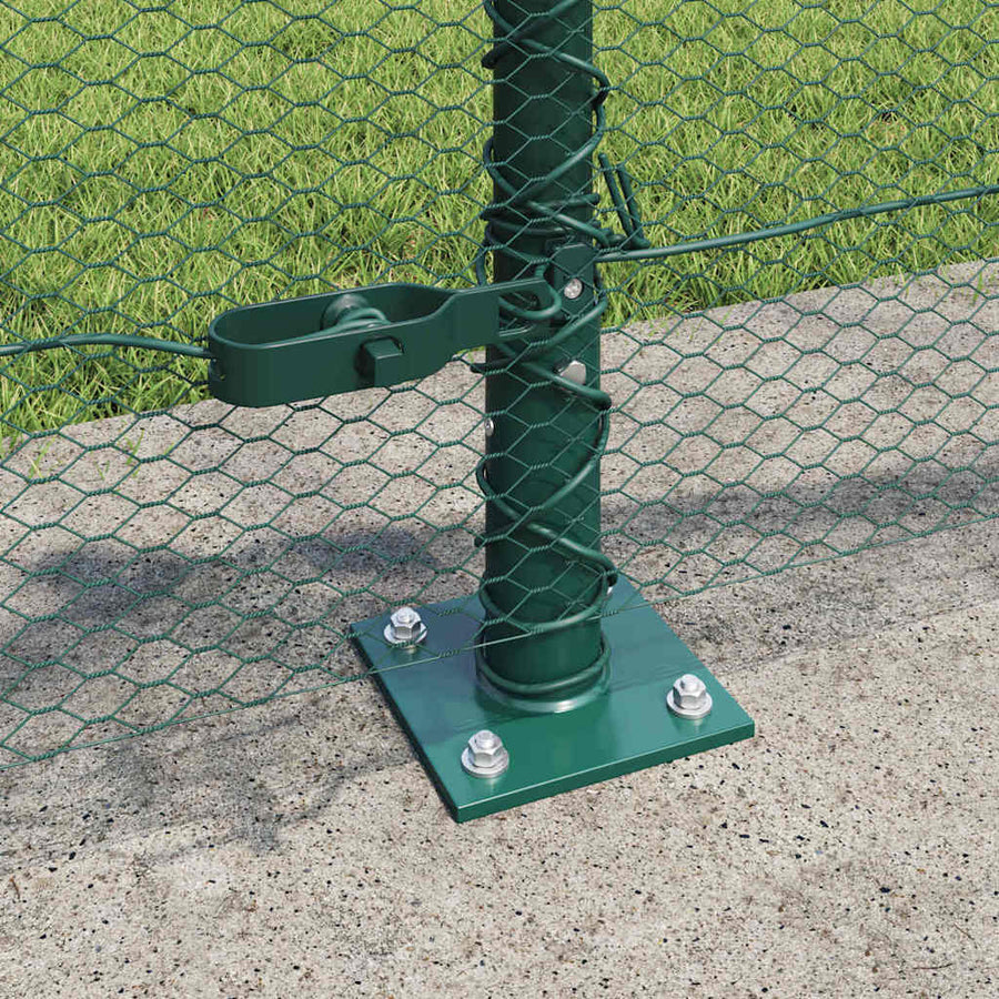 Afrasteringspaal Groen 50 x 0,4 m (13 mm gaas) Staal en PVC