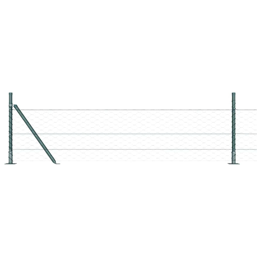 Hexagonaal Hek Groen 0.5x50 m Staal