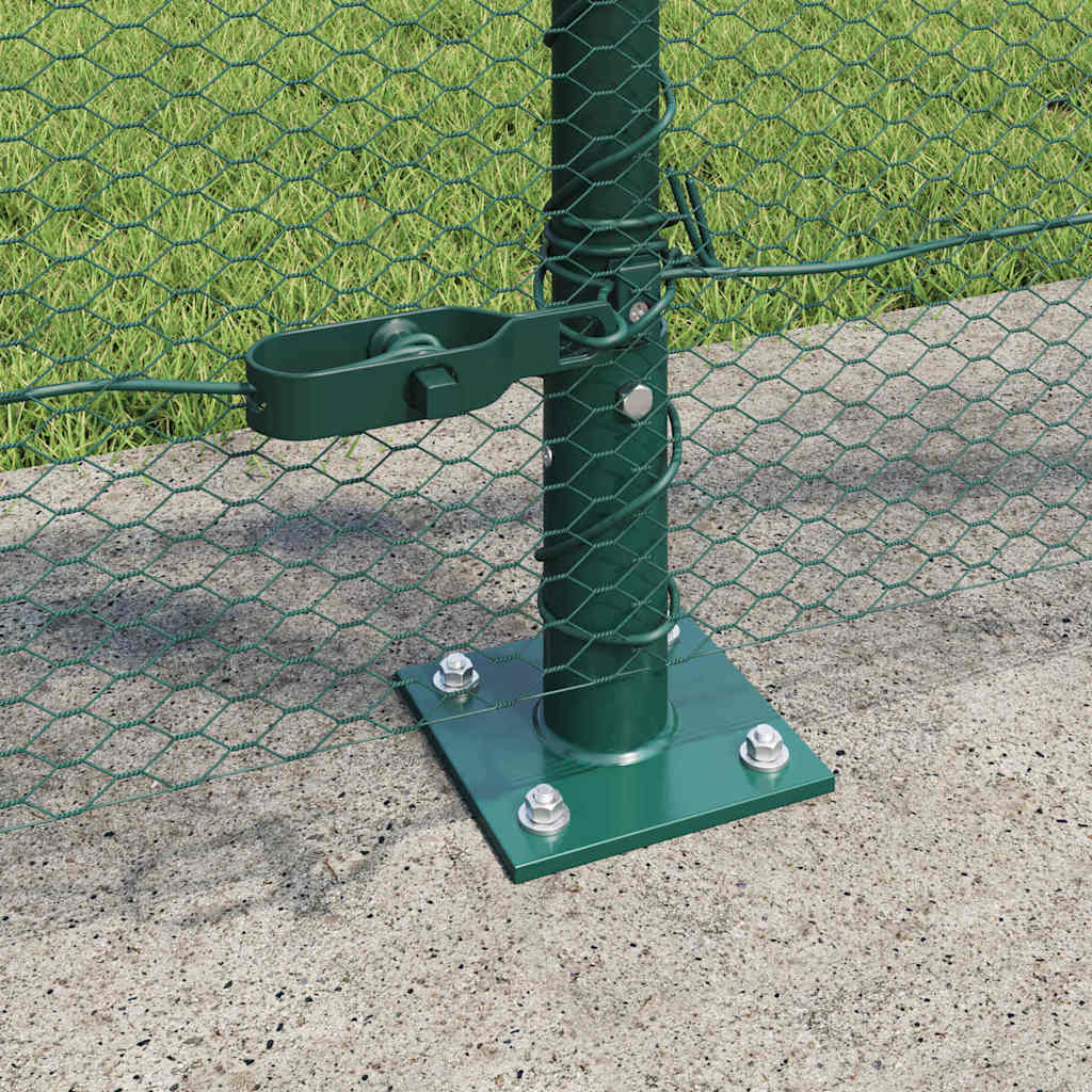 Afrasteringspaal Groen 50 x 1 m (13 mm gaas) Staal en PVC