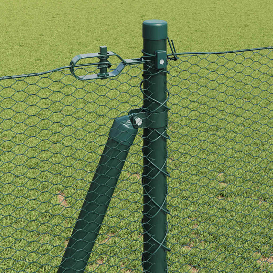 Afrasteringspaal Groen 50 x 1,2 m (13 mm gaas) Staal en PVC