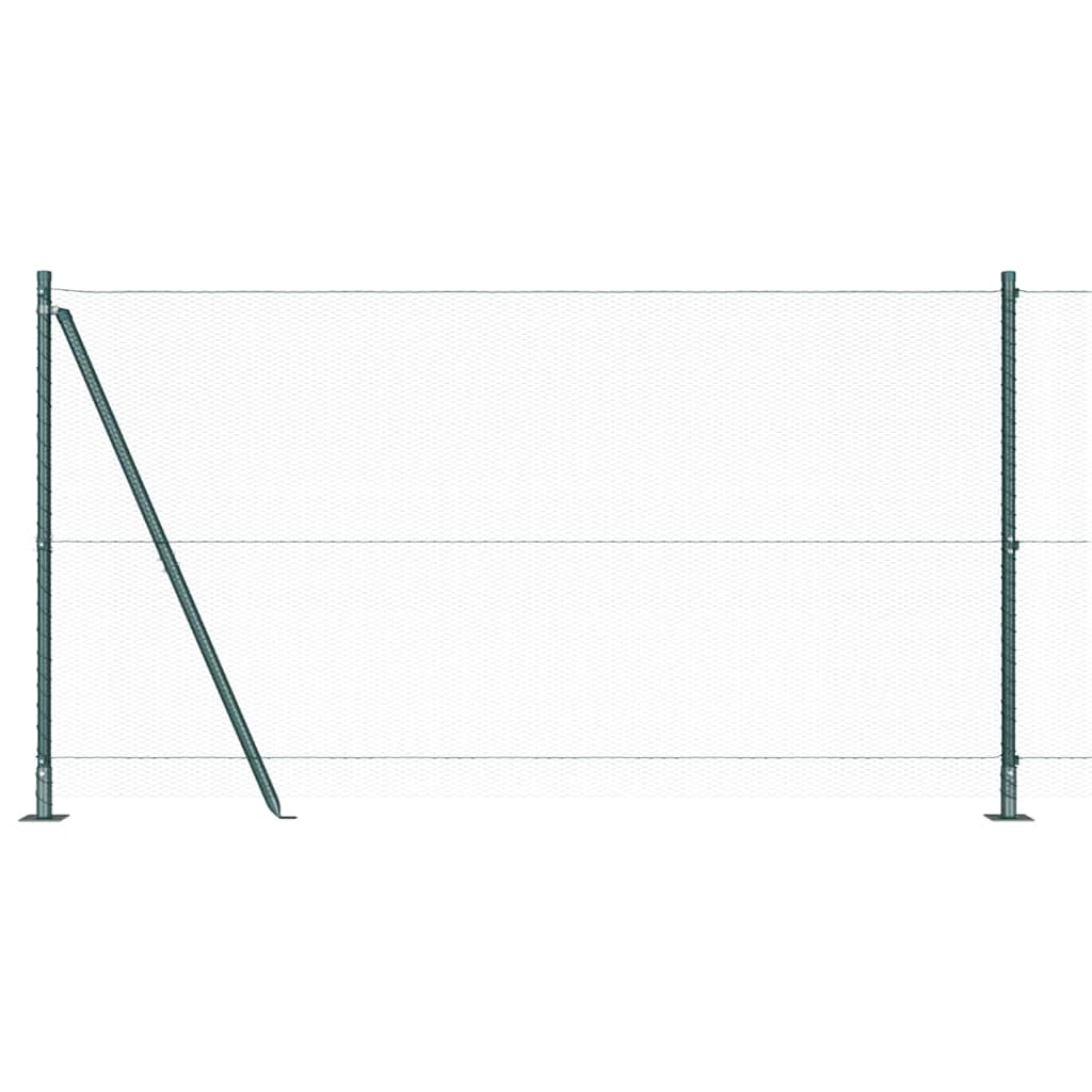 Afrasteringspaal Groen 50 x 1,2 m (13 mm gaas) Staal en PVC