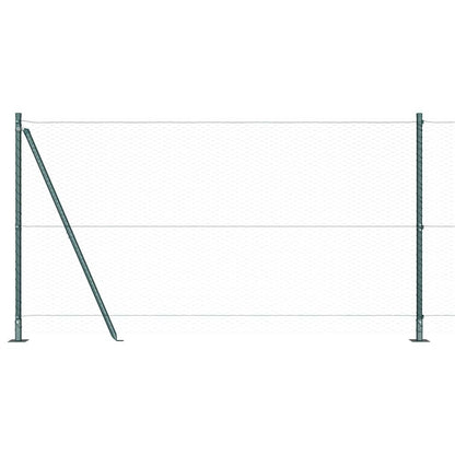 Afrasteringspaal Groen 50 x 1,2 m (25 mm gaas) Staal en PVC