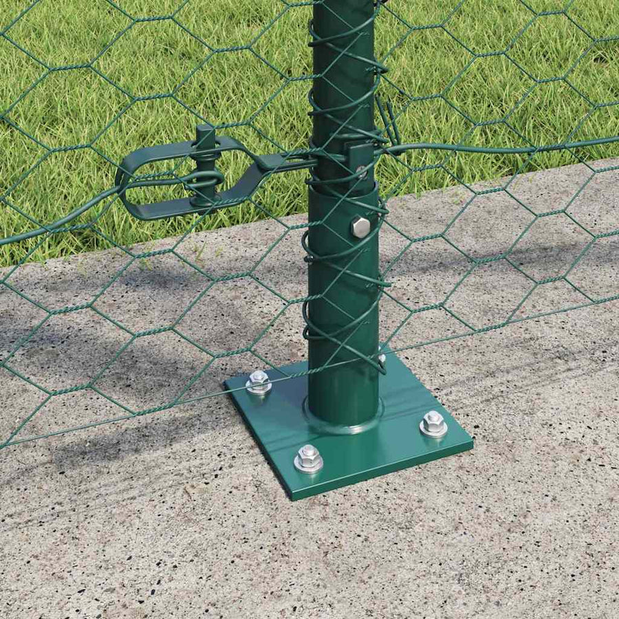 Afrasteringspaal Groen 50 x 1,2 m (36 mm gaas) Staal en PVC