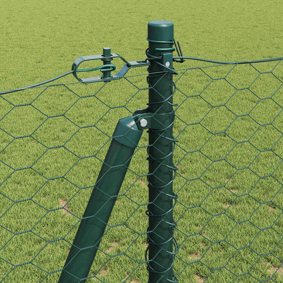Afrasteringspaal Groen 50 x 1,2 m (36 mm gaas) Staal en PVC