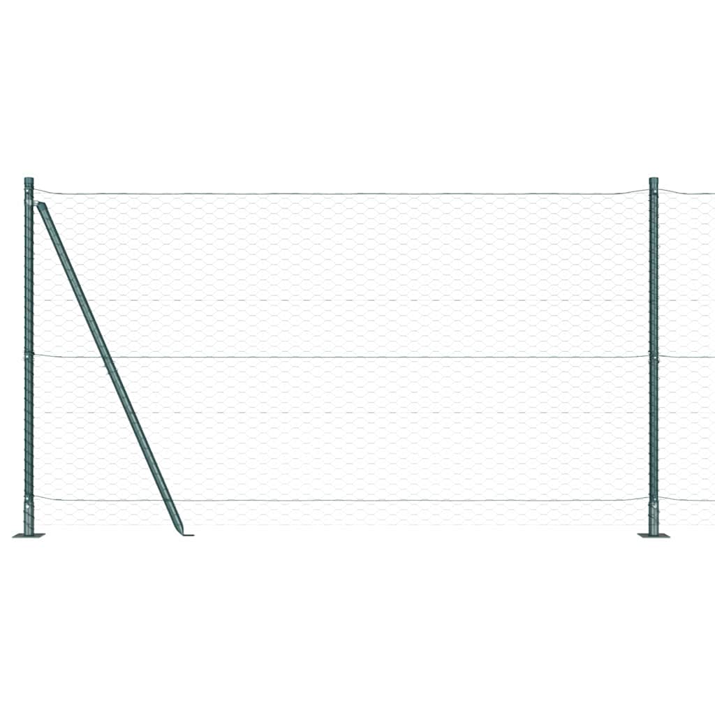 Afrasteringspaal Groen 50 x 1,2 m (36 mm gaas) Staal en PVC