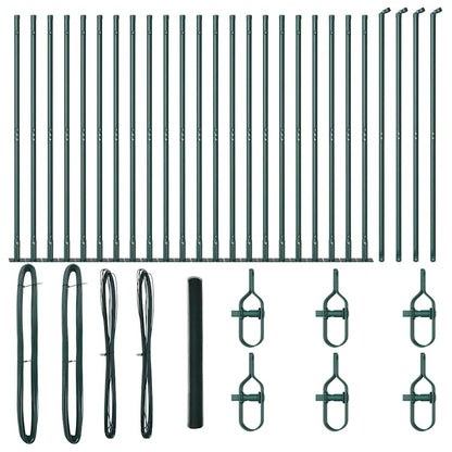 Afrasteringspaal Groen 50 x 1,4 m (13 mm gaas) Staal en PVC