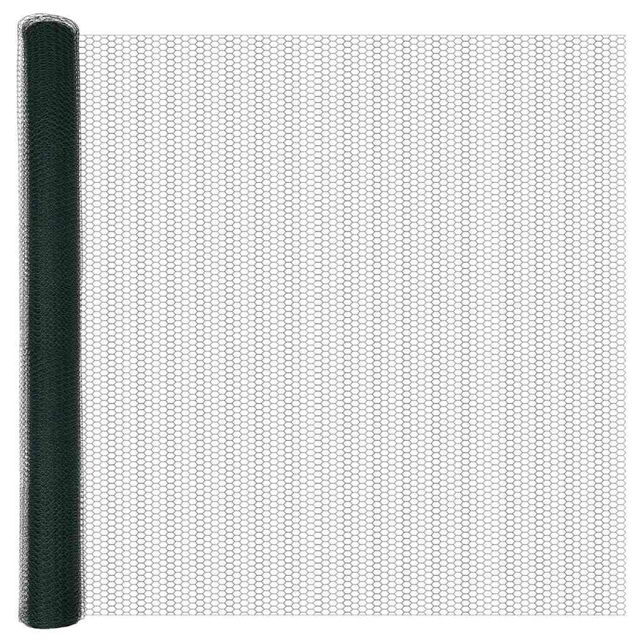 Afrasteringspaal Groen 50 x 1,4 m (25 mm gaas) Staal en PVC
