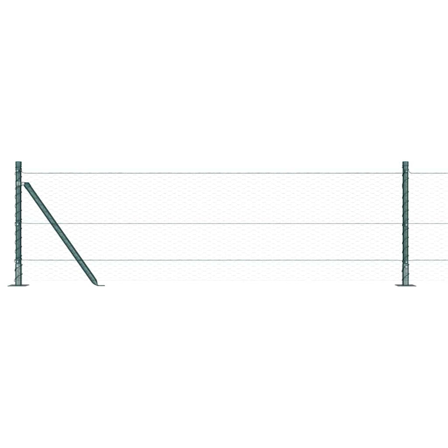 Hexagonaal Hek Groen 0.6x100 m Staal