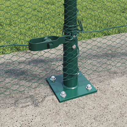 Afrasteringspaal Groen 100 x 0,8 m (13 mm gaas) Staal en PVC