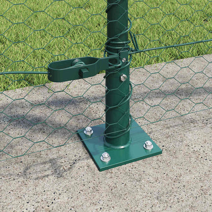 Afrasteringspaal Groen 100 x 0,8 m (25 mm gaas) Staal en PVC