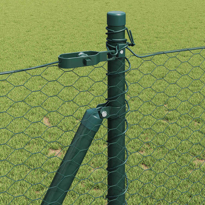 Afrasteringspaal Groen 100 x 0,8 m (25 mm gaas) Staal en PVC