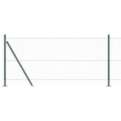 Afrasteringspaal Groen 100 x 0,8 m (25 mm gaas) Staal en PVC