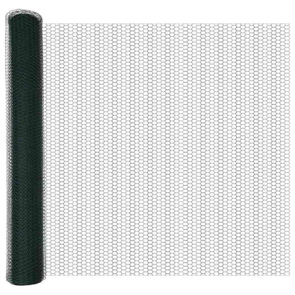 Afrasteringspaal Groen 100 x 0,8 m (25 mm gaas) Staal en PVC