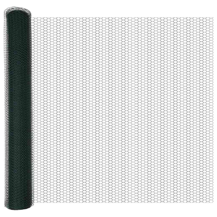 Afrasteringspaal Groen 100 x 0,8 m (25 mm gaas) Staal en PVC