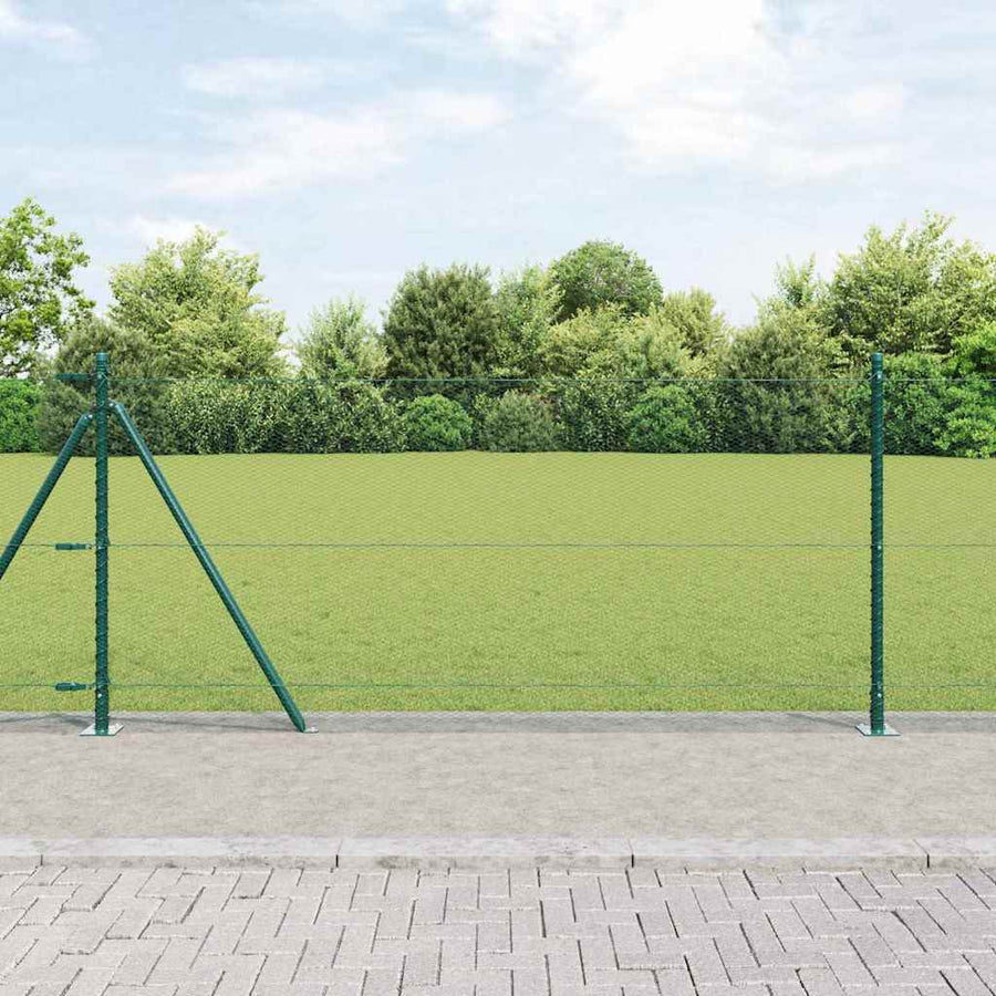 Afrasteringspaal Groen 100 x 1 m (13 mm gaas) Staal en PVC