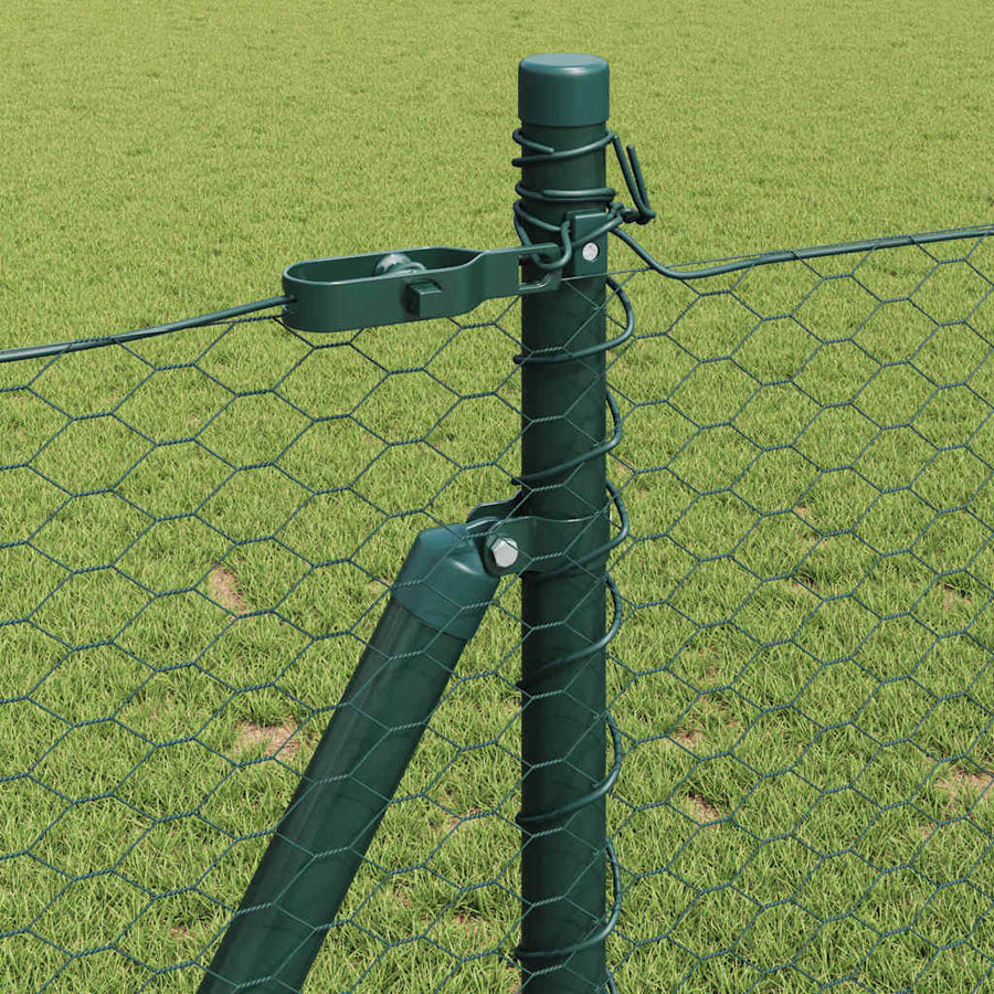 Afrasteringspaal Groen 100 x 1 m (25 mm gaas) Staal en PVC