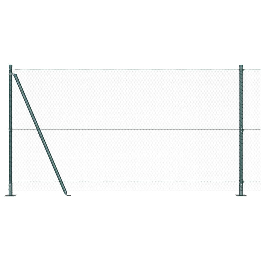 Afrasteringspaal Groen 100 x 1,2 m (13 mm gaas) Staal en PVC