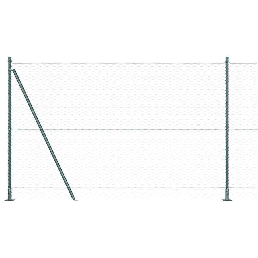 Afrasteringspaal Groen 100 x 1,4 m (36 mm gaas) Staal en PVC