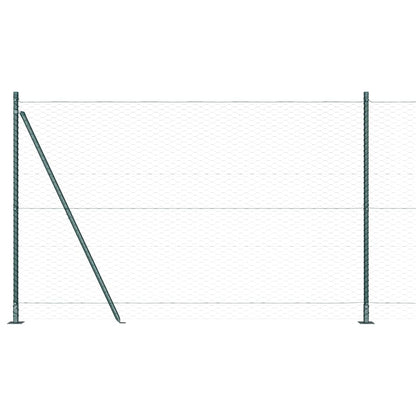 Afrasteringspaal Groen 100 x 1,5 m (36 mm gaas) Staal en PVC