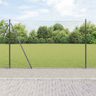 Afrasteringspaal 1.4 m staal PVC grijs