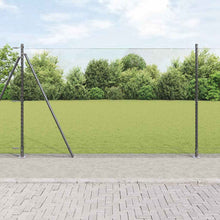 Afrasteringspaal Grijs 10 x 1,6 m (13 mm gaas) Staal en PVC