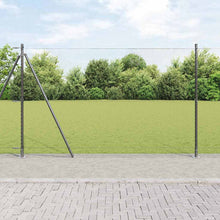 Afrasteringspaal Grijs 10 x 1,6 m (25 mm gaas) Staal en PVC