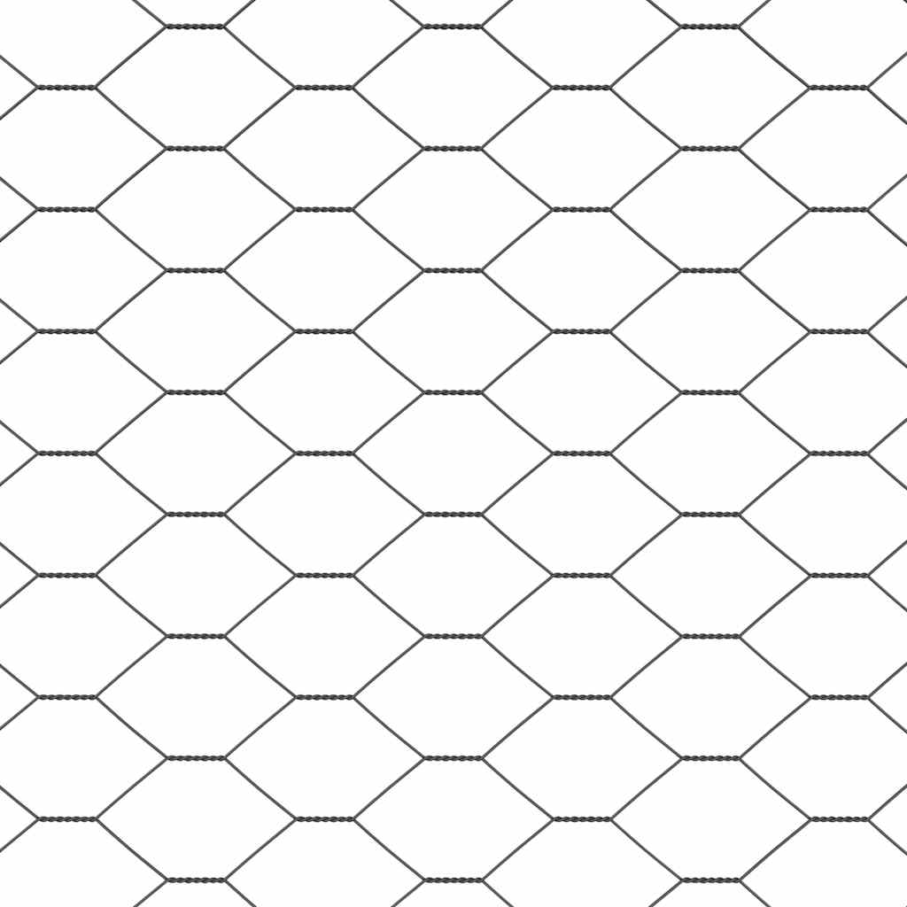 Afrasteringspaal Grijs 50 x 0,4 m (36 mm gaas) Staal en PVC