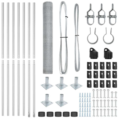 Afrasteringspaal Zilver 10 x 0,8 m (13 mm gaas) Staal