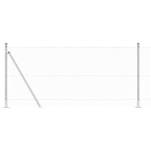 Afrasteringspaal Zilver 10 x 1 m (13 mm gaas) Staal