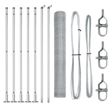 Afrasteringspaal Zilver 10 x 1 m (25 mm gaas) Staal