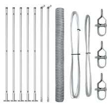 Afrasteringspaal Zilver 10 x 1,4 m (36 mm gaas) Staal
