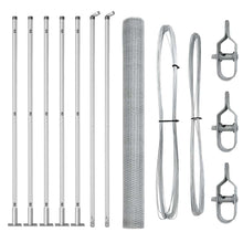 Afrasteringspaal Zilver 10 x 1,5 m (25 mm gaas) Staal