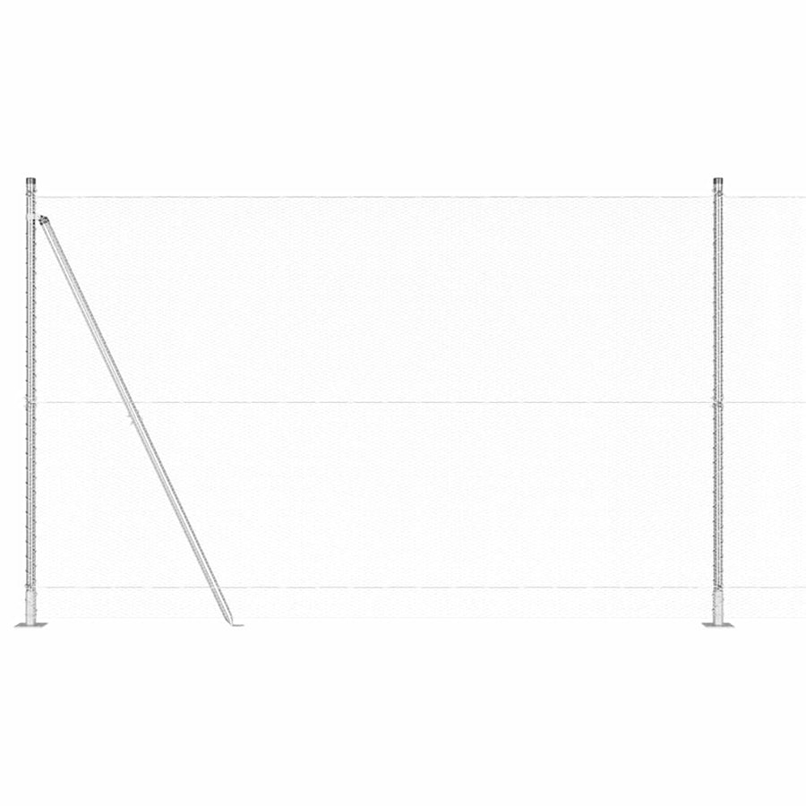 Afrasteringspaal Zilver 10 x 1,6 m (13 mm gaas) Staal