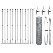 Afrasteringspaal Zilver 25 x 0,4 m (50 mm gaas) Staal