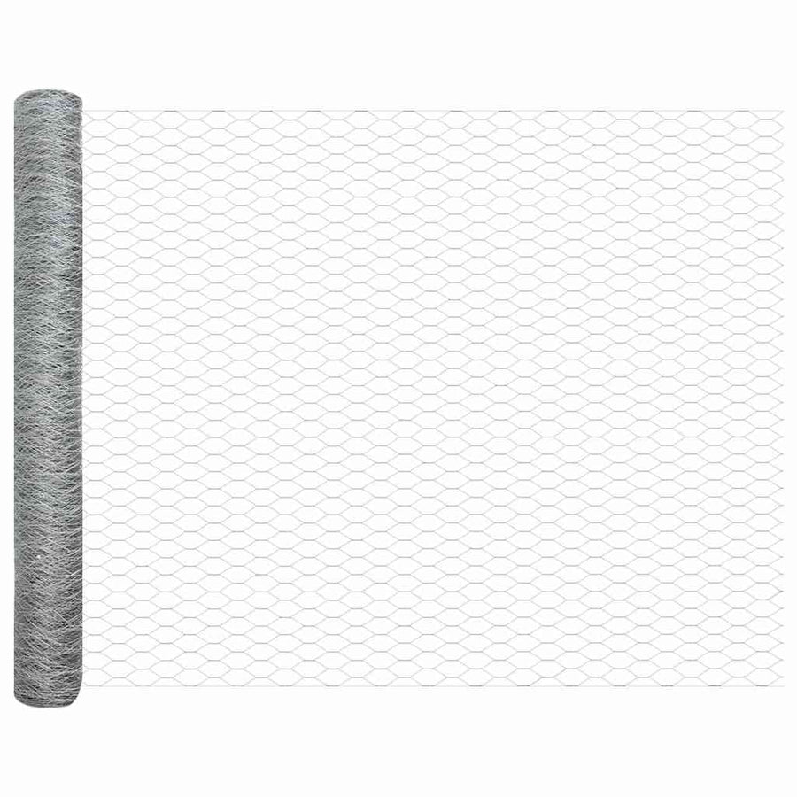 Afrasteringspaal Zilver 25 x 0,8 m (36 mm gaas) Staal