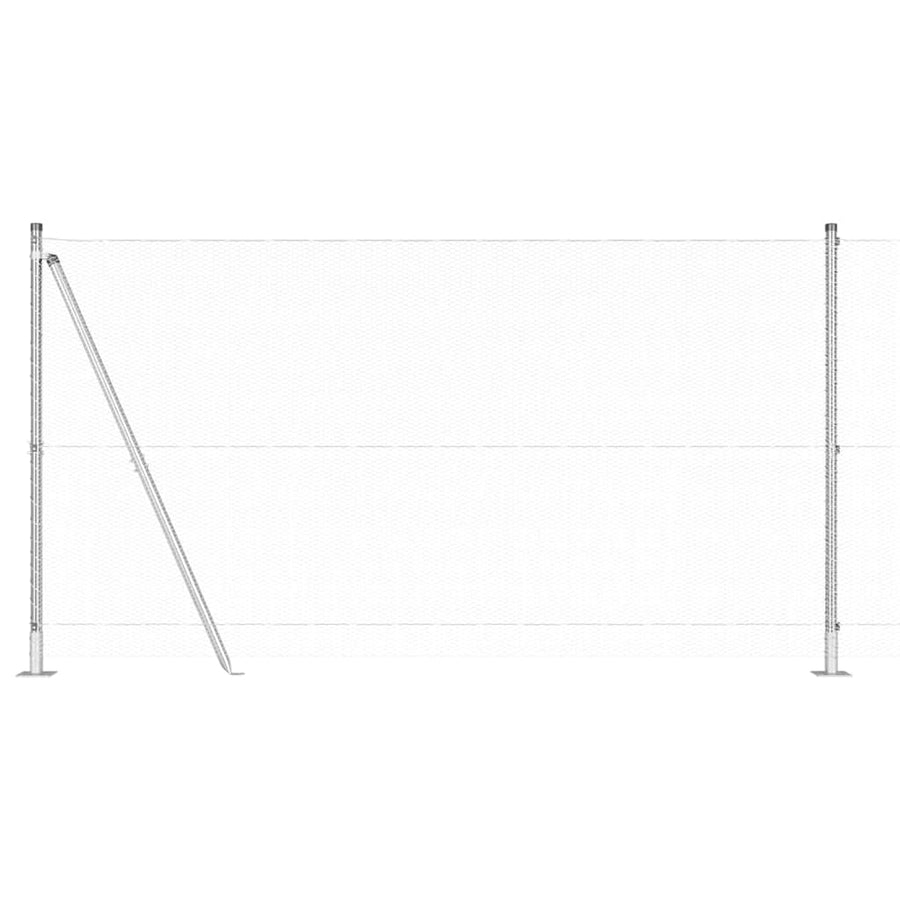 Afrasteringspaal Zilver 25 x 1,2 m (13 mm gaas) Staal