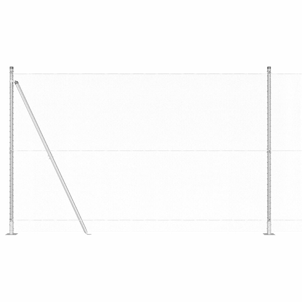 Afrasteringspaal Zilver 25 x 1,5 m (13 mm gaas) Staal