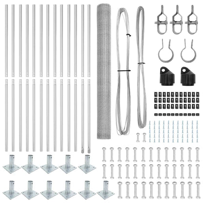 Afrasteringspaal Zilver 25 x 1,5 m (13 mm gaas) Staal