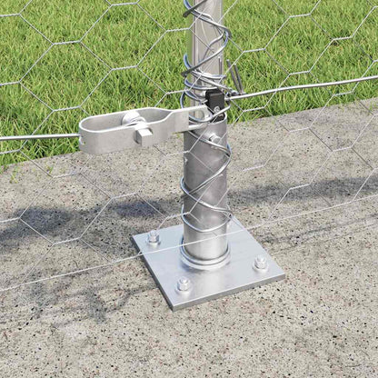 Afrasteringspaal Zilver 50 x 0,6 m (50 mm gaas) Staal