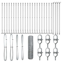 Afrasteringspaal Zilver 50 x 0,8 m (36 mm gaas) Staal