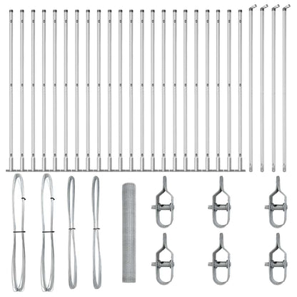 Afrasteringspaal Zilver 50 x 1,2 m (25 mm gaas) Staal