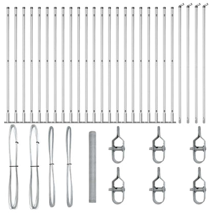 Afrasteringspaal Zilver 50 x 1,4 m (13 mm gaas) Staal