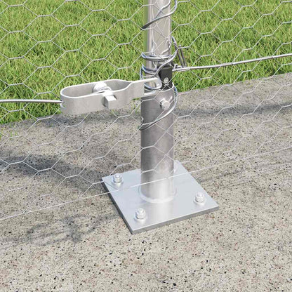 Afrasteringspaal Zilver 50 x 1,4 m (25 mm gaas) Staal